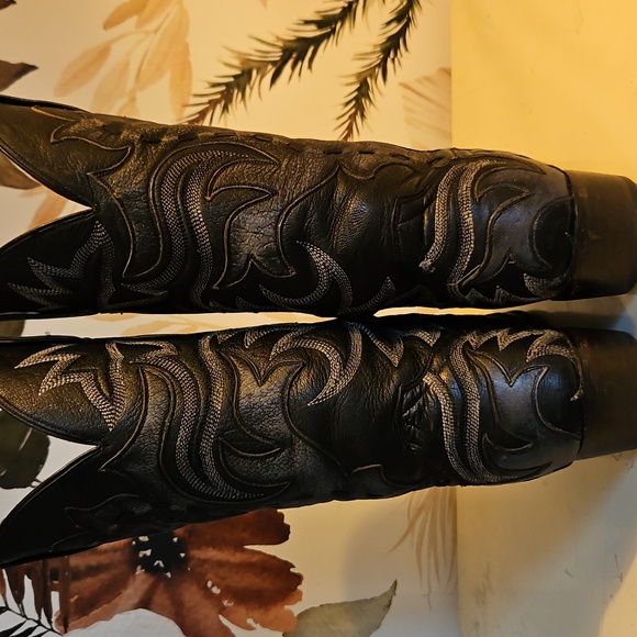 Dan Post | "Sidewinder" Black Western Boots | Sz 8.5| Festival, Boho, Southwest - Picture 4 of 9